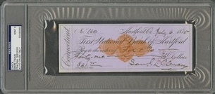 Samuel L. Clemens/Mark Twain Signed 1875 Check